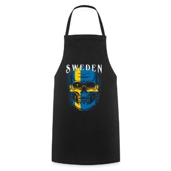 Suède - Tablier de cuisine - noir - Devant - AI Model Male 185 dark (185cm)