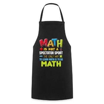 Professeur de mathématiques - Tablier de cuisine - noir - Devant - AI Model Male 185 dark (185cm)