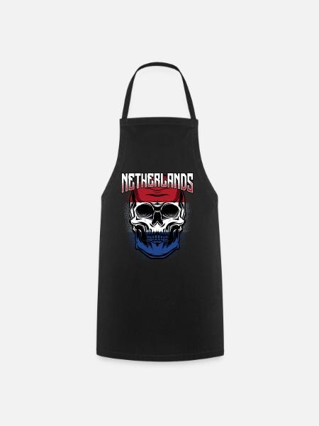 Niederländischer Totenkopf | Niederlande Geschenk - Kochschürze - Schwarz