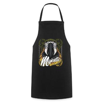 perroquet - Tablier de cuisine - noir - Devant - AI Model Male 185 dark (185cm)