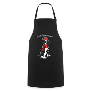 Border Collie Weihnachten - Kochschürze - Schwarz - Vorne - AI Model Male 185 dark (185cm)