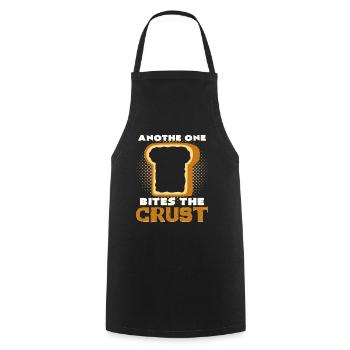 Toasted bread pun - Cooking Apron - black - Front - AI Model Male 185 dark (185cm)