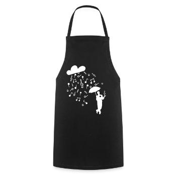 Clef singing Dancing Instrument Gift - Cooking Apron - black - Front - AI Model Male 185 dark (185cm)