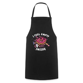Donut. Ich fühle mich innerlich leer. Donuts - Kochschürze - Schwarz - Vorne - AI Model Male 185 dark (185cm)