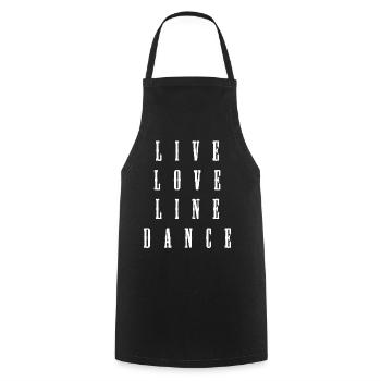 Line Square Country Dance - Cooking Apron - black - Front - AI Model Male 185 dark (185cm)