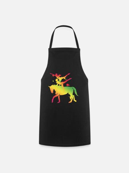 Cheval de saut à cheval - Tablier de cuisine - noir