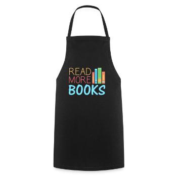 Books Read More Books - Cooking Apron - black - Front - AI Model Male 185 dark (185cm)