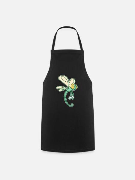 Libelle BD Insekt Petit-Libelle Cadeau - Tablier de cuisine - noir