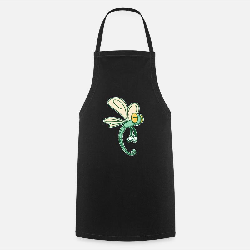 Libelle BD Insekt Petit-Libelle Cadeau - Tablier de cuisine - noir