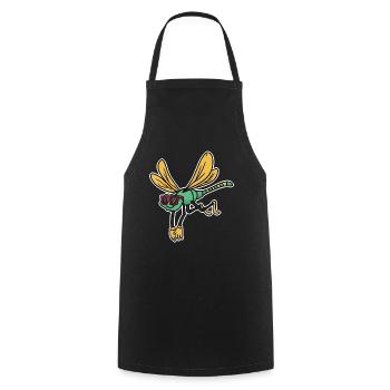 Libellule Guêpe Insekt Petit-Cadeau - Tablier de cuisine - noir - Devant - AI Model Male 185 dark (185cm)