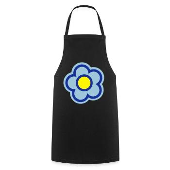 flower, spring, summer - Cooking Apron - black - Front - AI Model Male 185 dark (185cm)