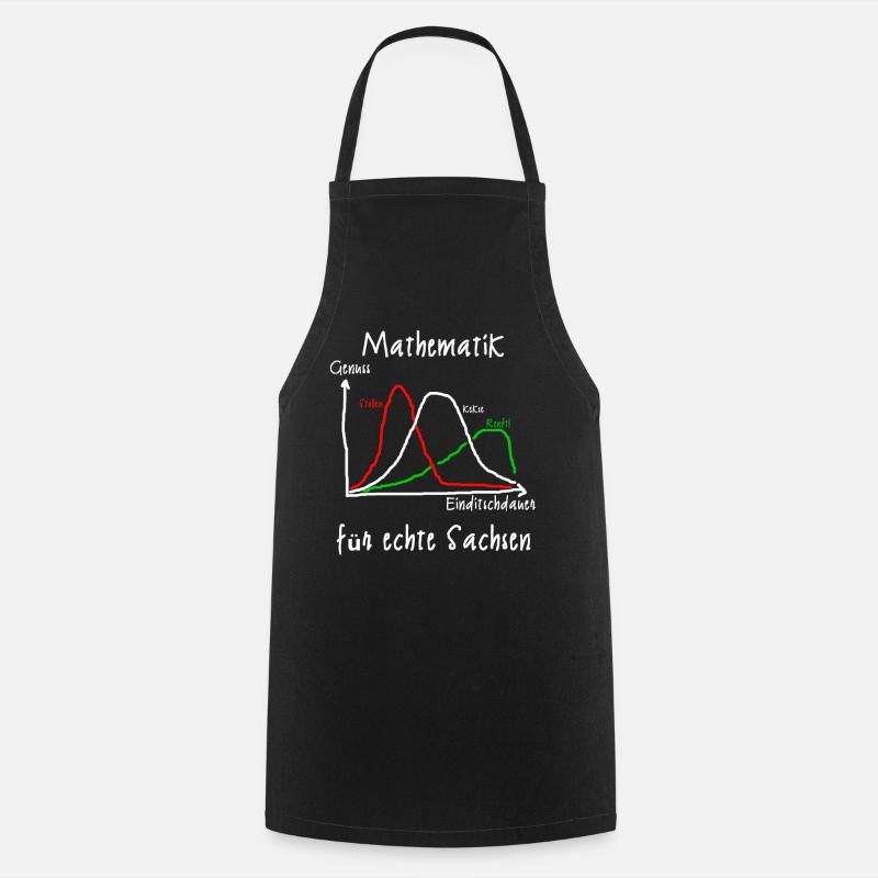 Ditschn - Mathématiques pour la vraie Saxe - Tablier de cuisine - noir