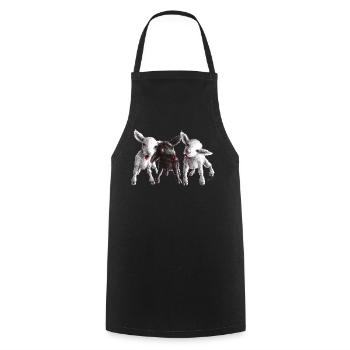 mouton effronté - Tablier de cuisine - noir - Devant - AI Model Male 185 dark (185cm)