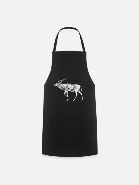 Bronntanas Ainmhithe Addax - Cooking Apron - black