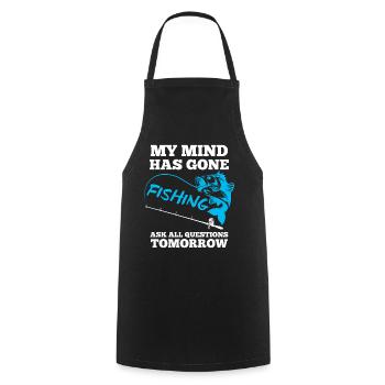 Angler Fischer Fishing - Cooking Apron - black - Front - AI Model Male 185 dark (185cm)