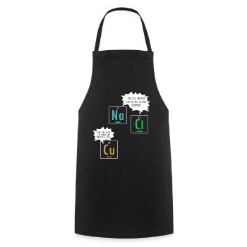Chimiste Chimiste Lustig Nerd - Tablier de cuisine - noir - Devant - AI Model Male 185 dark (185cm)