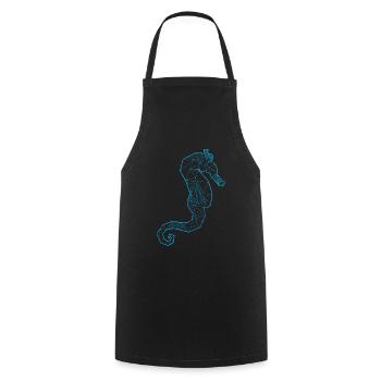 Seepferdchen Ozean Fisch Geschenk - Kochschürze - Schwarz - Vorne - AI Model Male 185 dark (185cm)