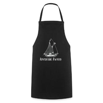 Adventure Awaits - Cooking Apron - black - Front - AI Model Male 185 dark (185cm)