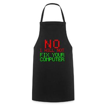 Informatique Software Engineer Programmer Code - Tablier de cuisine - noir - Devant - AI Model Male 185 dark (185cm)