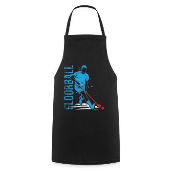 Cadeau de hockey Floorball - Tablier de cuisine - noir - Devant - AI Model Male 185 dark (185cm)