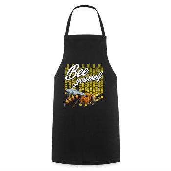 abeille - Tablier de cuisine - noir - Devant - AI Model Male 185 dark (185cm)