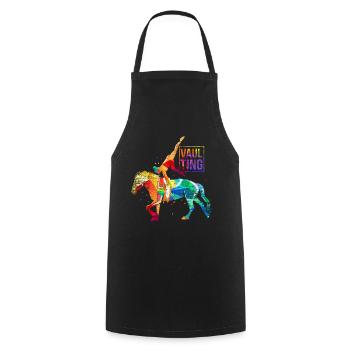 Vaulting Horse Gift - Cooking Apron - black - Front - AI Model Male 185 dark (185cm)