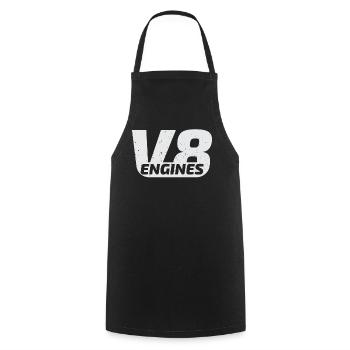 Engine eight cylinder gift idea V8 Engines Tuning - Cooking Apron - black - Front - AI Model Male 185 dark (185cm)