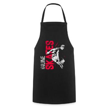 Patins à roulettes - Tablier de cuisine - noir - Devant - AI Model Male 185 dark (185cm)