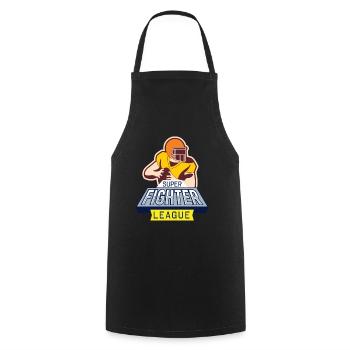SUPER FIGHTER LEAGUE FOOTBALL - Cooking Apron - black - Front - AI Model Male 185 dark (185cm)
