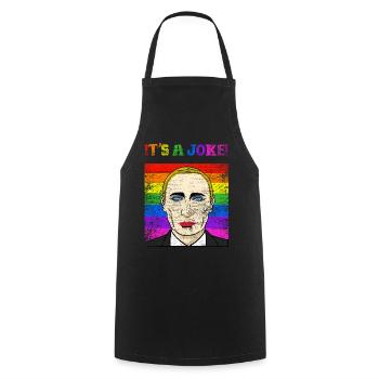 Putin joke politician gift - Cooking Apron - black - Front - AI Model Male 185 dark (185cm)