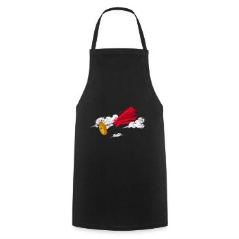 Indiaca Rückschlagspiel Geschenk - Kochschürze - Schwarz - Vorne - AI Model Male 185 dark (185cm)