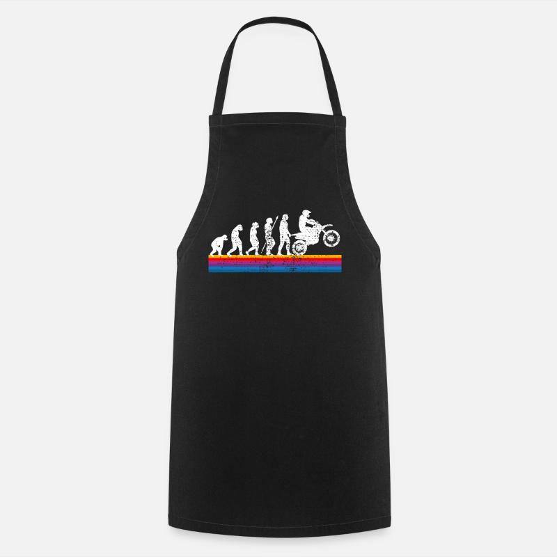 Motocross Dirtbike Evolution - Cooking Apron - black