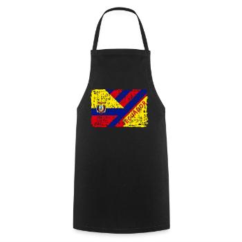Ecuador Flaggen Design / Geschenk Südamerika - Kochschürze - Schwarz - Vorne - AI Model Male 185 dark (185cm)