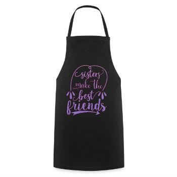 Les sœurs se font les meilleures amies - Tablier de cuisine - noir - Devant - AI Model Male 185 dark (185cm)