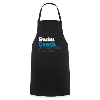 Entraîneur de natation Définition Formateur Professeur de sports nautiques - Tablier de cuisine - noir - Devant - AI Model Male 185 dark (185cm)