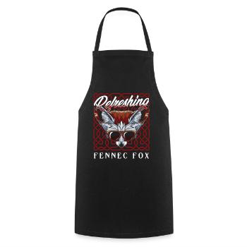 Fennek Fuchs - Kochschürze - Schwarz - Vorne - AI Model Male 185 dark (185cm)