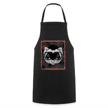 Ferret Hawaiian Gift - Tablier de cuisine - noir - Devant - AI Model Male 185 dark (185cm)