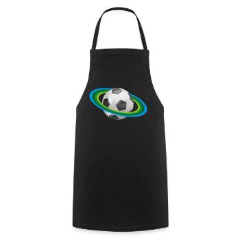 Le football, le soccer, - Tablier de cuisine - noir - Devant - AI Model Male 185 dark (185cm)