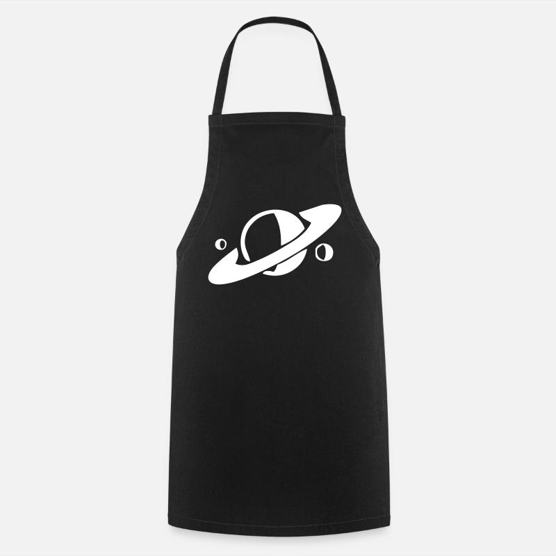 Saturne et ses lunes - Tablier de cuisine - noir