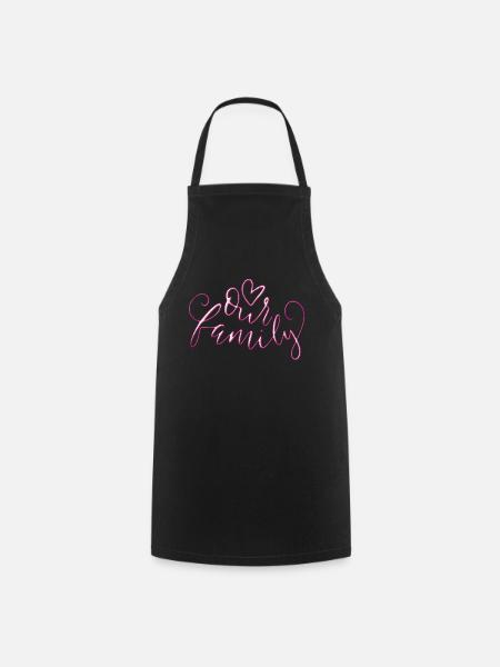 Our Family - Cooking Apron - black