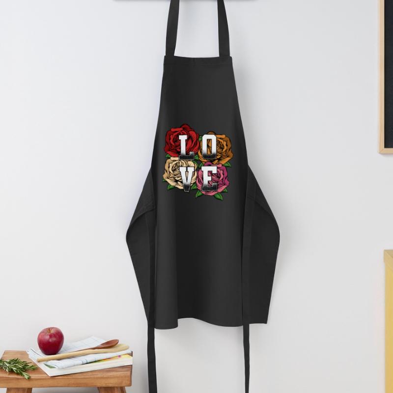 Déclaration de roses d'amour de l'idée de déclaration de déclaration d'amour Tablier de cuisine