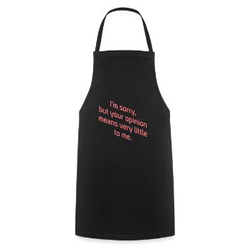 Deine Meinung zählt nicht - Introvertiertes Shirt - Kochschürze - Schwarz - Vorne - AI Model Male 185 dark (185cm)