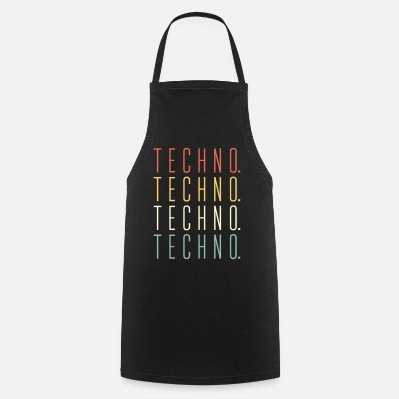 Techno techno techno - Tablier de cuisine - noir