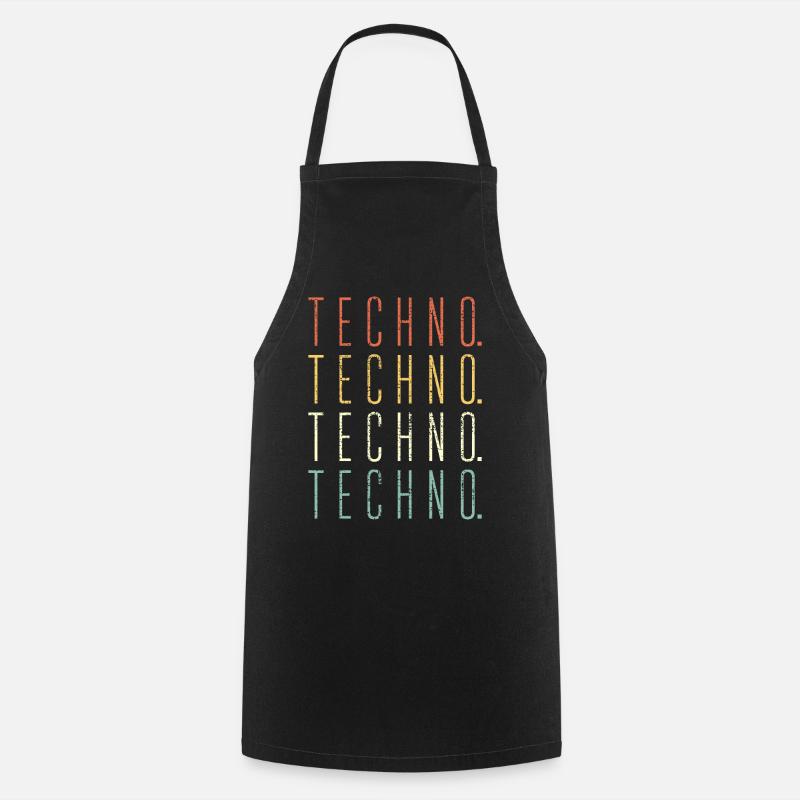 Techno - Tablier de cuisine - noir