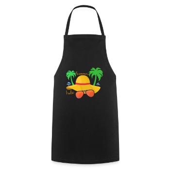 summer - Cooking Apron - black - Front - AI Model Male 185 dark (185cm)