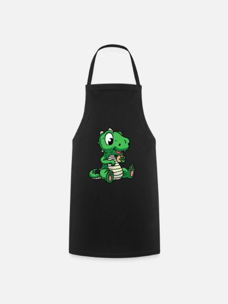 Dino Dragon Fantasy Enfant Cookies Cadeau d’anniversaire - Tablier de cuisine - noir