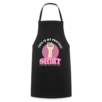Women's March Womens Rights Feminine Protest - Cooking Apron - black - Front - AI Model Male 185 dark (185cm)