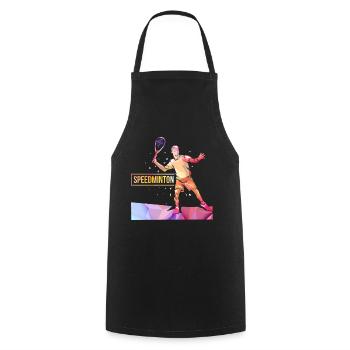 speedminton - Cooking Apron - black - Front - AI Model Male 185 dark (185cm)