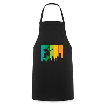 Parkour Traceur Freerunning Obstacle Course Gift - Cooking Apron - black - Front - AI Model Male 185 dark (185cm)