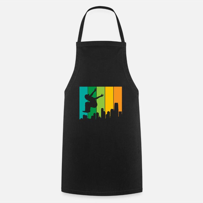 Parkour Traceur Freerunning Hindernislauf Geschenk - Kochschürze - Schwarz